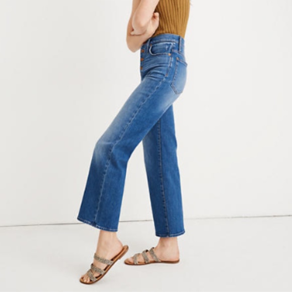Madewell Slim Wide-Leg Jeans in Olympia Wash - Picture 2 of 7